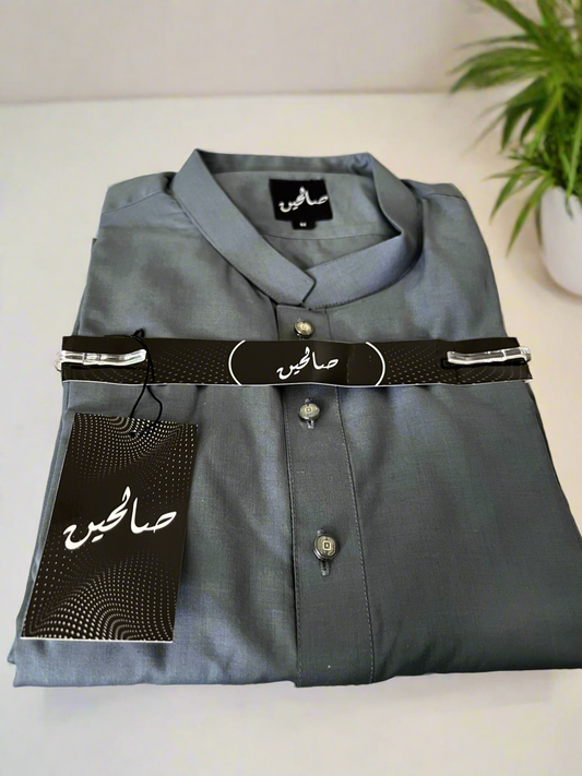 Malaysian Gray Men's Shalwar Kameez