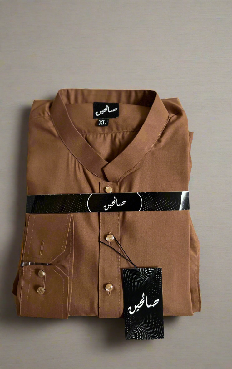 Men's Shalwar Kameez -  Caramel Brown