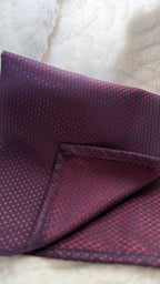 Dual-Finish Diamond Weave Pocket Square – Royal Burgundy
