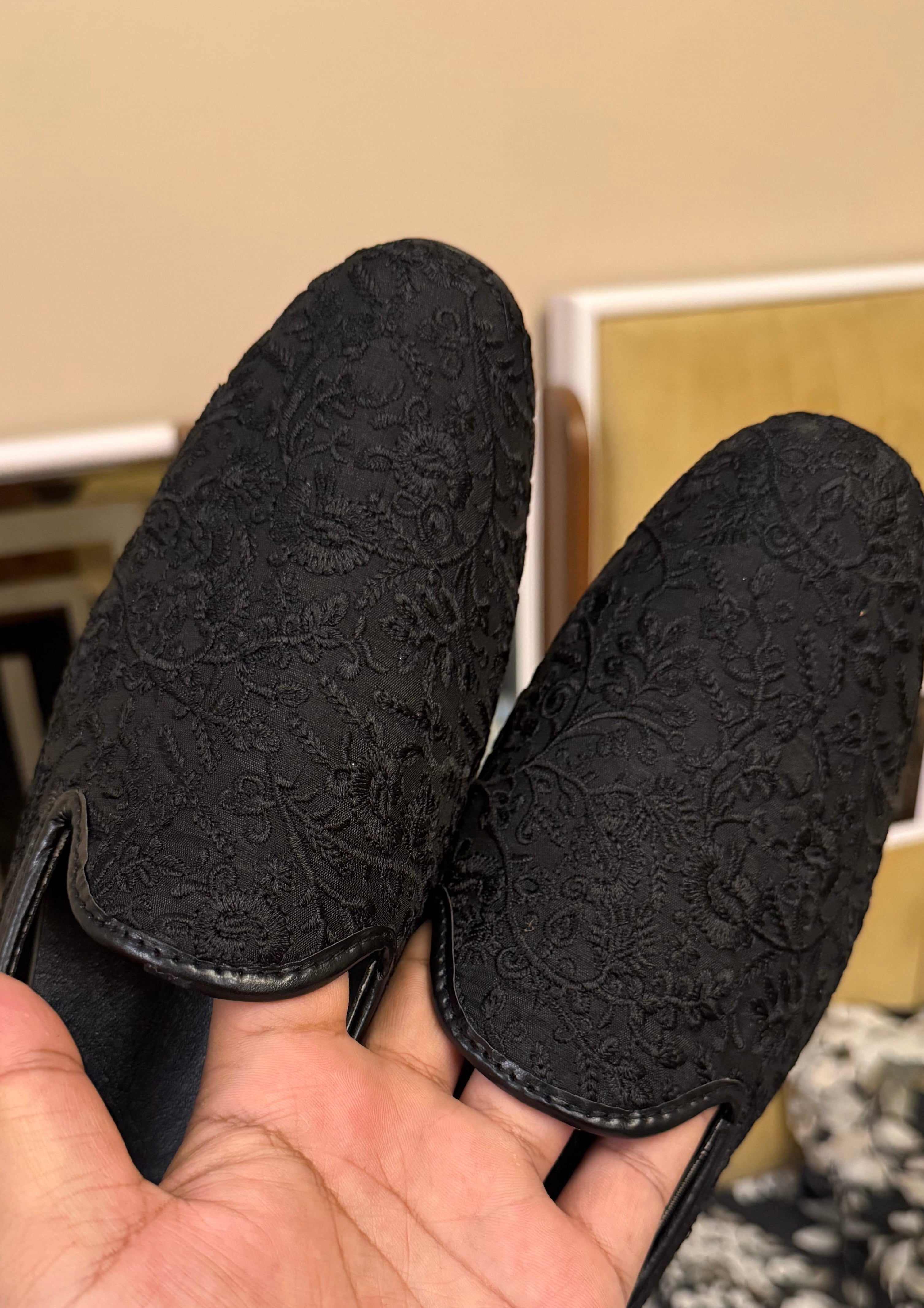 Onyx Black Embroidered Groom’s Sherwani Set