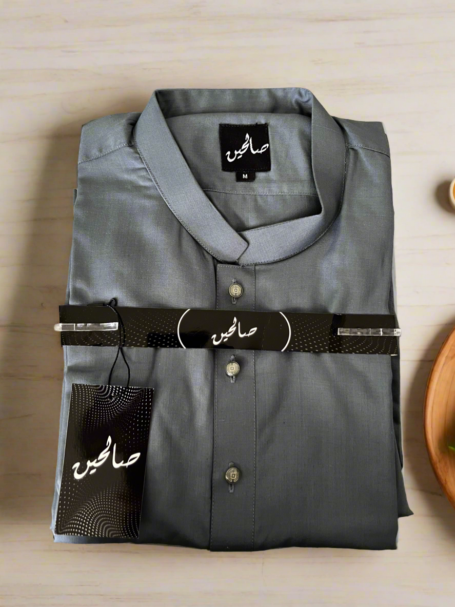 Malaysian Gray Men's Shalwar Kameez