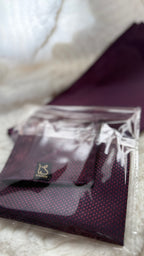 Dual-Finish Diamond Weave Pocket Square – Royal Burgundy