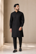 Men's Kurta Pajama - Plain Black