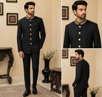 Black Bandhgala Jodhpuri Suit | Sualeheen