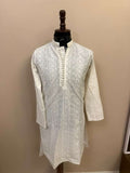 Classic Ivory Embroidered Kurta Pajama
