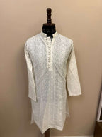 Classic Ivory Embroidered Kurta Pajama