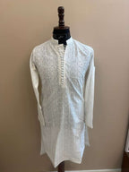 Classic Ivory Embroidered Kurta Pajama